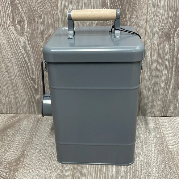 NWT Better Homes & Gardens Gray Carbon Steel Laundry Detergent Holder with Scoop - Picture 6 of 12